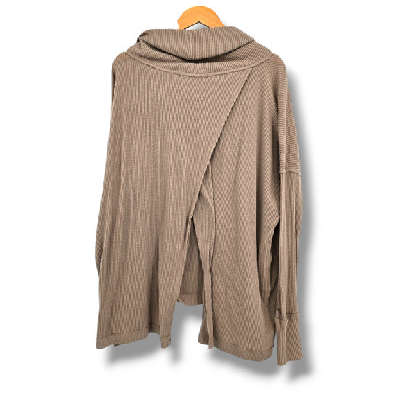 We The Free Women's Brushed Ribbed Knit Cowl Neck Oversized Split Back Sweater - Picture 2 of 10